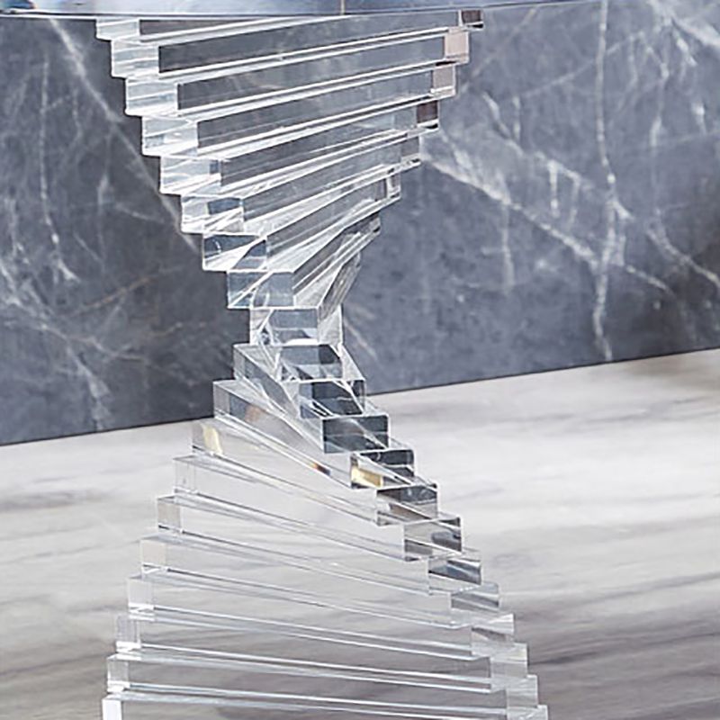 Tavolo laterale glam largo 18 "Piedistale acrilico Clear Accent Table