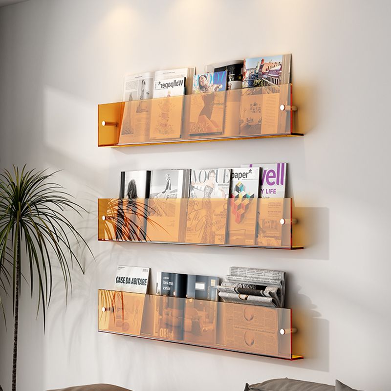 Modern Floating Book Shelf 5.9"H Acrylic Wall Mounted Bookcase