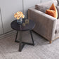 Modern Style Solid Rock SLATE Top White Gold/white/black Gold Oval Coffee Table
