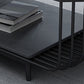 17.7" H Glam Rectangle Slate Coffee Table Iron 4 Legs Cocktail Table with Shelf Clearhalo 'Coffee & Accent Tables' 'Coffee Tables' 'coffee_tables' 'furn' 'furn_coffee_tables' 'Furniture' 'Living Room Furniture' 1200x1200_2250db51-d28d-4c0b-9988-c52e896cb06d
