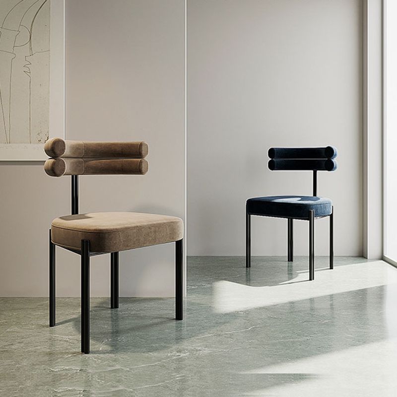 Contemporary Style Upholstered Side Chairs Open Back Dining Side Chair Clearhalo 'Dining Chairs' 'Dining Tables & Seating' 'dining_chair' 'furn' 'furn_dining_chair' 'Furniture' 'furniture_dining_chair' 'Kitchen & Dining Furniture' 1200x1200_2250fe94-ea05-40f8-8325-c104ed3135a2