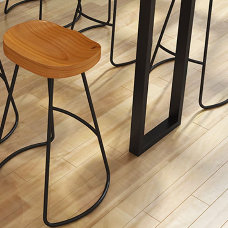 Juego de mostrador moderno de 1/2/4/5/7/9 piezas, juego de mesa rectangular de madera y barra de Metal