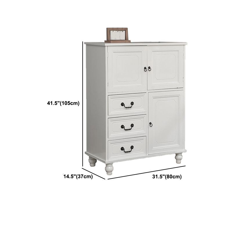 Armoire à accent carré industriel armoire à finition antique avec portes