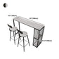 Modern White Marble Table with Rectangle Table Top Double Pedestal Table - 42" H Clearhalo 'Bar Furniture' 'Bar Tables' 'bar_tables' 'furn' 'furn_bar_tables' 'Furniture' 'furniture_bar_tables' 'Kitchen & Dining Furniture' 1200x1200_2254ce7e-d5df-45c1-925f-4c0439ab8af4