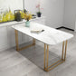 Glam Style Sintered Stone White Dining Room Set with Rectangle Table Formal Dining Table Furniture Clearhalo 'Dining Room Sets' 'Dining Tables & Seating' 'dining_room_set' 'furn' 'furn_dining_room_set' 'Furniture' 'furniture_dining_room_set' 'Kitchen & Dining Furniture' 'kitchen&dining_furn' 'kitchen' 1200x1200_2255504b-8530-444a-a4ae-d4ea5e246296
