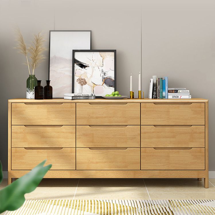 Ultra-Modern Rubberwood Double Dresser Horizontal Storage Chest Dresser for Bedroom Clearhalo 'Bedroom Furniture' 'Dressers & Chests' 'dressers_chests' 'furn' 'furn_dressers_chests' 'Furniture' 1200x1200_22560d29-0105-4611-9da2-21b474fb23e7