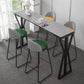Modern Bar Dining Table Rectangle Bar Height Table with Double Pedestal in Black Clearhalo 'Bar Furniture' 'Bar Tables' 'bar_tables' 'furn' 'furn_bar_tables' 'Furniture' 'furniture_bar_tables' 'Kitchen & Dining Furniture' 1200x1200_22566588-5045-4e8a-b0af-a545ed1b5ce8
