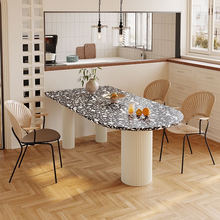 Free Form Contemporary Dining Table for Home Stone Dinette Table with 3 Legs Clearhalo 'Dining Tables & Seating' 'Dining Tables' 'dining_table' 'furn' 'furn_dining_table' 'Furniture' 'Kitchen & Dining Furniture' 1200x1200_225b43f5-2afd-4f4c-9c3d-1e2342fa9a8d
