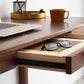 Bruin eiken slaapkamer bureau een enkele lade Parsons Base Writing Desk