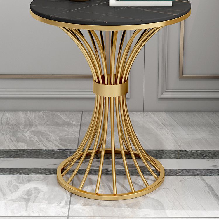 Metal Traditional Luxury Round Table 29.5"H Stone Top Dining Table with Pedestal Base Clearhalo 'Dining Tables & Seating' 'Dining Tables' 'dining_table' 'furn' 'furn_dining_table' 'Furniture' 'Kitchen & Dining Furniture' 1200x1200_225c36ea-3a57-43ef-9fb3-589da1c94630