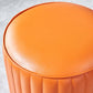 Modern Orange Pouf Water Resistant Round Pure Color Leather Pouf Clearhalo 'furn' 'furn_ottomans_poufs' 'Furniture' 'Living Room Furniture' 'Ottomans & Poufs' 'ottomans_poufs' 1200x1200_225c6e35-fad4-4a7a-9d77-61eb9a3e39b9
