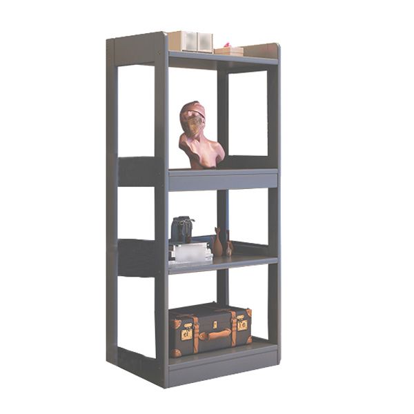 Contemporary Vertical Etagere Bookshelf Gray and Black Rubber Wood Bookshelf Clearhalo 'Bookcases' 'furn' 'furn_bookcases' 'Furniture' 'furniture_bookcases' 'kitchen' 'kitchen_bookcases' 'Living Room Furniture' 'Office Furniture' 1200x1200_225cf99d-61cb-4ccd-aebd-ef32df31c297