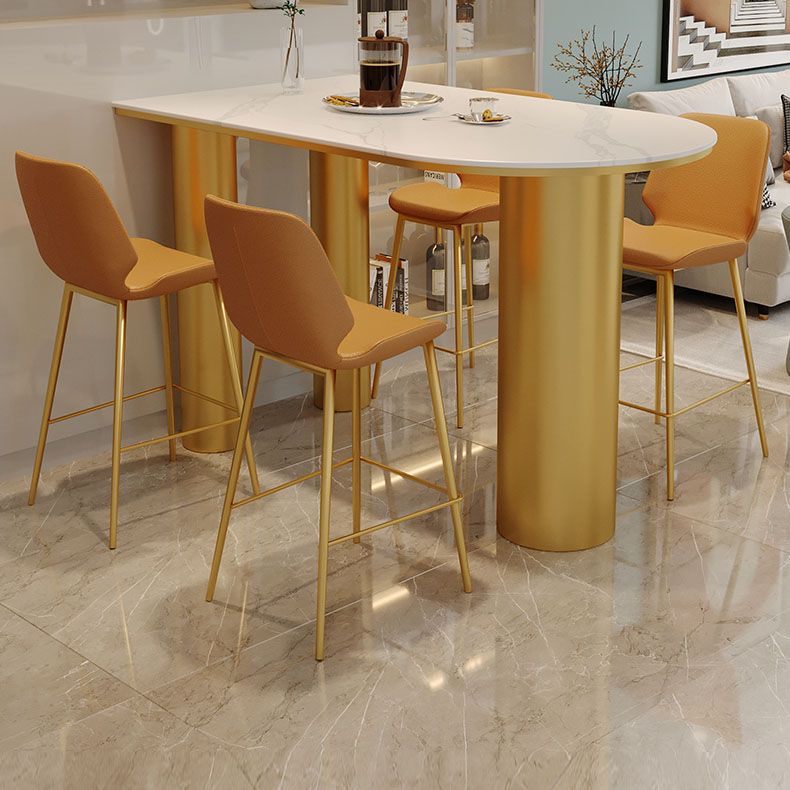 White Stone Top Counter Set Modern 1/2/5 Pieces Indoor Bar Stool and Table Set Clearhalo 'Bar Furniture' 'furn' 'furn_home_bar_bar_sets' 'Furniture' 'Home Bars & Bar Sets' 'home_bar_bar_sets' 'Kitchen & Dining Furniture' 1200x1200_225ea200-8e75-434e-8fe8-d0c234e8416c
