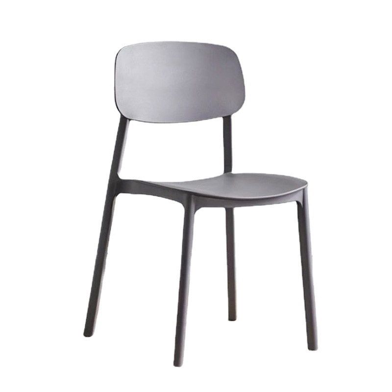 Open Back Dining Side Chair Contemporary Plastic Armless Dining Chair