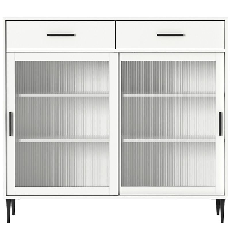 Verstelbare planken Dinerserver Moderne gefabriceerde houten server met schuifdeuren