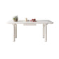 White Rectangle Dining Table Stone and Solid Wood Dining Table with 4 Legs Clearhalo 'Dining Tables & Seating' 'Dining Tables' 'dining_table' 'furn' 'furn_dining_table' 'Furniture' 'Kitchen & Dining Furniture' 1200x1200_2262ab6e-847e-4829-aabf-8264d36a0220