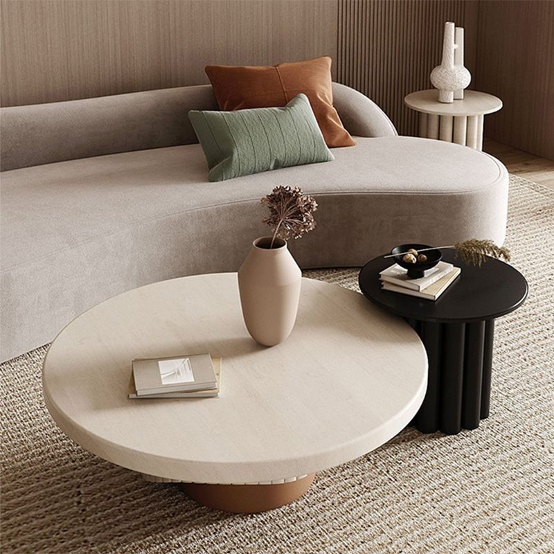 Single Coffee Table Pedestal Solid Wood Round Cocktail Table Clearhalo 'Coffee & Accent Tables' 'Coffee Tables' 'coffee_tables' 'furn' 'furn_coffee_tables' 'Furniture' 'Living Room Furniture' 1200x1200_2266597b-9e0b-4aac-8487-87f450731ff0