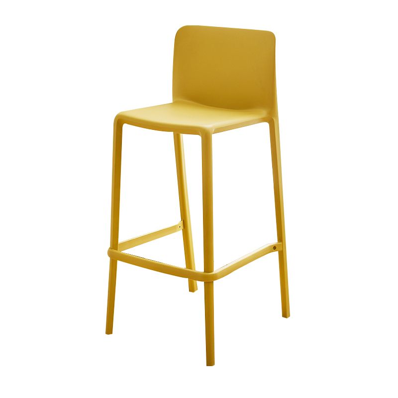 Sgabelli da pranzo in plastica senza braccio sgabelli da bar posteriore con poggiapiedi