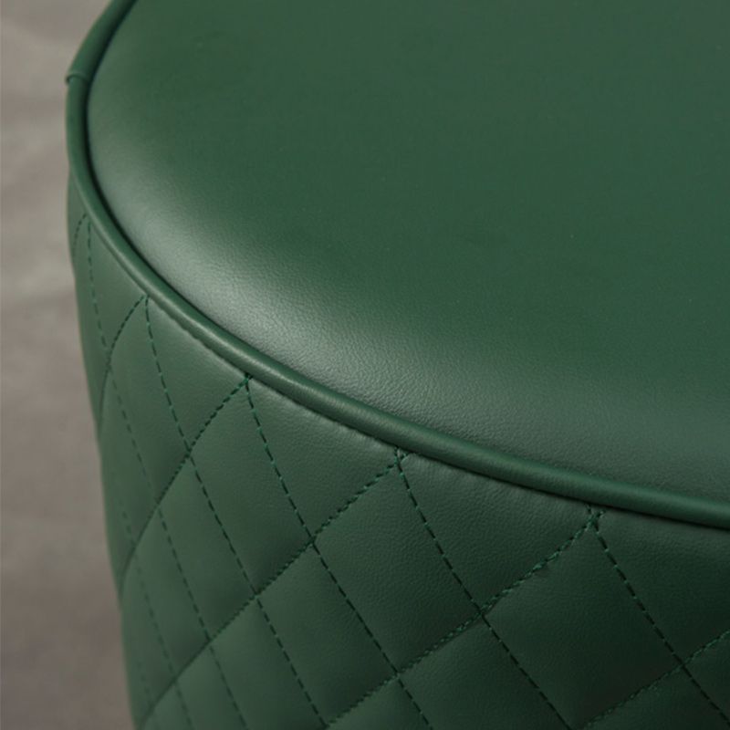 Modern Leather Pouf Water Resistant Round Pouf for Home Decor