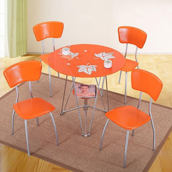 Modern Round Dining Room Table Tempered Glass Table with Pedestal Base for Dining Room Clearhalo ' dining_table' 'Dining Tables & Seating' 'Dining Tables' 'furn' 'furn_dining_table' 'Furniture' 'furniture_dining_table' 'Kitchen & Dining Furniture' 'kitchen&dining_furn' 'kitchen' 'kitchen_dining_table' 1200x1200_2266ea18-eabf-4e22-b232-7b89763d9544