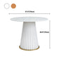 Glam Sintered Stone Dining Table Round Dinner Room Kitchen Table with Pedestal Base Clearhalo 'Dining Tables & Seating' 'Dining Tables' 'dining_table' 'furn' 'furn_dining_table' 'Furniture' 'furniture_dining_table' 'Kitchen & Dining Furniture' 'kitchen' 'kitchen_dining_table' 1200x1200_226717dc-9ac1-465c-8cd2-89d8d7ddadcb