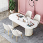 Contemporary Oval Dining Table Sintered Stone Dining Table with Double Pedestal for Dining Room Clearhalo ' dining_table' 'Dining Tables & Seating' 'Dining Tables' 'furn' 'furn_dining_table' 'Furniture' 'furniture_dining_table' 'Kitchen & Dining Furniture' 'kitchen&dining_furn' 'kitchen' 'kitchen_dining_table' 1200x1200_22676323-f5f8-405c-ab6a-932ac4e52312