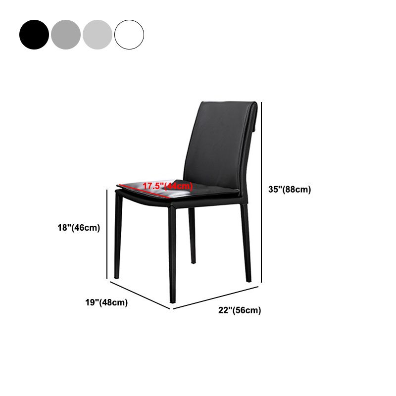 Leather Dining Side Chair Upholstered Side Chair for Kitchen Clearhalo 'Dining Chairs' 'Dining Tables & Seating' 'dining_chair' 'furn' 'furn_dining_chair' 'Furniture' 'Kitchen & Dining Furniture' 1200x1200_226829ad-9777-441d-9217-ecc9f01e4012