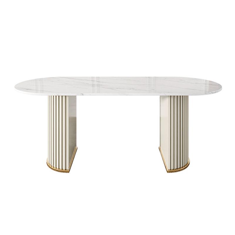 Double Pedestal Dinner Table Traditional Luxury Oval Dining Table for Home Clearhalo 'Dining Tables & Seating' 'Dining Tables' 'dining_table' 'furn' 'furn_dining_table' 'Furniture' 'furniture_dining_table' 'Kitchen & Dining Furniture' 'kitchen' 'kitchen_dining_table' 1200x1200_226985e3-9e56-4ee9-a729-295ced4bb2d8