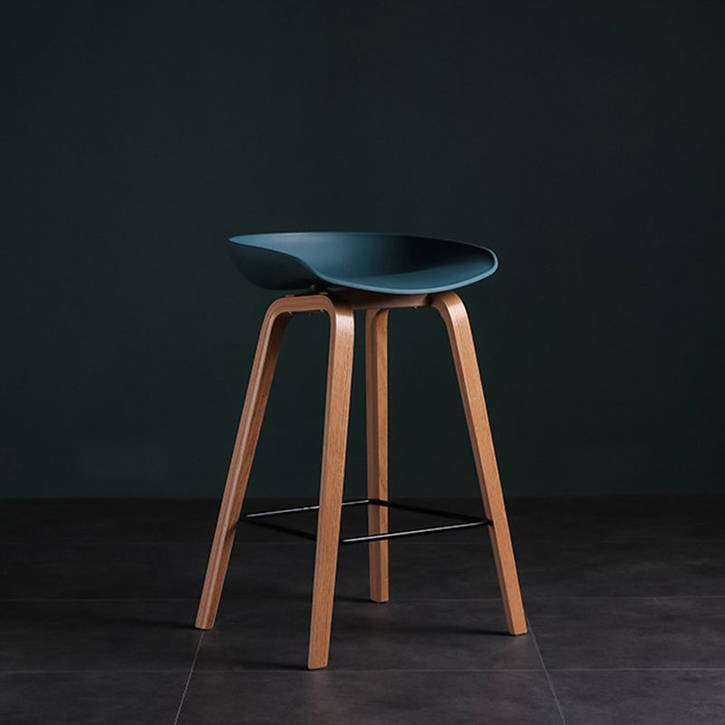 Glam Solid Wood Counter Height Stool Plastic Bar Stool Bar Stool