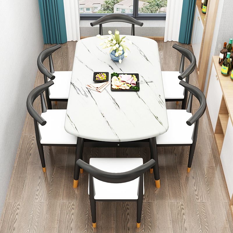 Standard Wood Top Dining Room Set with 4 Black Wood Legs Base for Dining Furniture Clearhalo 'Dining Room Sets' 'Dining Tables & Seating' 'dining_room_set' 'furn' 'furn_dining_room_set' 'Furniture' 'furniture_dining_room_set' 'Kitchen & Dining Furniture' 'kitchen&dining_furn' 'kitchen' 1200x1200_226c4700-4c9e-403a-b805-03b1a81efad2