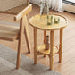 Table basse à 4 pieds sans ensemble de table basse en bois massif pénible avec étagère
