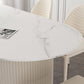 Oval Sintered Stone Dining Table Traditional Luxury Dining Table for Home Use Clearhalo 'Dining Tables & Seating' 'Dining Tables' 'dining_table' 'furn' 'furn_dining_table' 'Furniture' 'furniture_dining_table' 'Kitchen & Dining Furniture' 'kitchen' 'kitchen_dining_table' 1200x1200_226dc963-488d-4137-a856-0c1243135d92