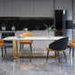 Luxury Sintered Stone Top Table Rectangle Table with Gold Trestle Base Clearhalo 'Dining Tables & Seating' 'Dining Tables' 'dining_table' 'furn' 'furn_dining_table' 'Furniture' 'furniture_dining_table' 'Kitchen & Dining Furniture' 'kitchen' 'kitchen_dining_table' 1200x1200_226e9b96-d02e-403c-952a-2d9a8d60f745