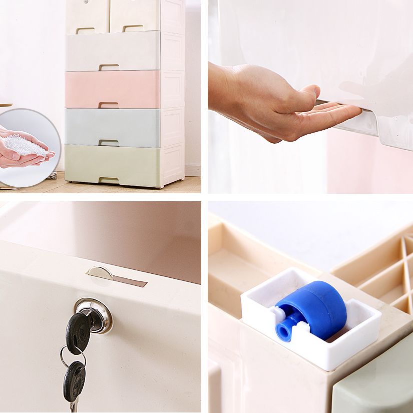 Armoire non conservatrice avec armoire de rangement en plastique de tiroir avec jambes