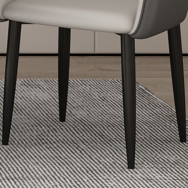 Contemporary Faux Leather Dining Chairs Upholstered Arm Chair with Metal Legs for Restaurant Clearhalo ' kitchen&dining_furn' 'Dining Chairs' 'Dining Tables & Seating' 'dining_chair' 'furn' 'furn_dining_chair' 'Furniture' 'furniture_dining_chair' 'Kitchen & Dining Furniture' 'kitchen' 1200x1200_22704877-4988-4d3d-825f-85c757414c52