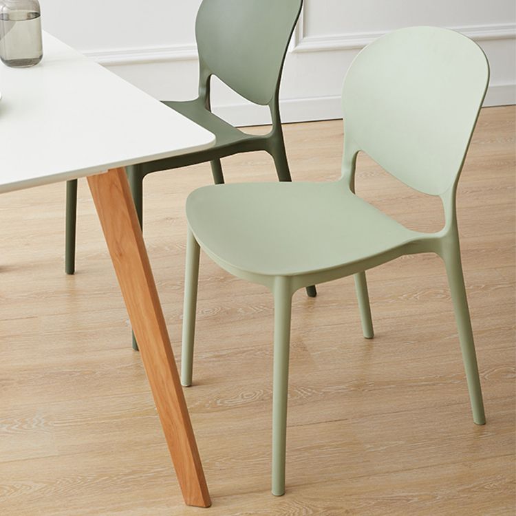Scandinavian Plastic Dining Chair Open Back Side Chair with 4 Legs for Home Use Clearhalo ' kitchen&dining_furn' 'Dining Chairs' 'Dining Tables & Seating' 'dining_chair' 'furn' 'furn_dining_chair' 'Furniture' 'furniture_dining_chair' 'Kitchen & Dining Furniture' 'kitchen' 1200x1200_22705586-4107-4f18-88c5-3dfa61a5b4a6