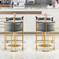 Glam Backrest Counter Stool Iron Household Bar Stool with Velvet Cushion and Pedal Clearhalo 'Bar Furniture' 'Bar Stools' 'bar_stools' 'furn' 'furn_bar_stools' 'furniture_bar_stools' 'Kitchen & Dining Furniture' 'kitchen&dining_furn' 'kitchen' 'kitchen_furn' Furniture' 1200x1200_2270be00-22ad-41c3-baf9-1dc66fe674d3