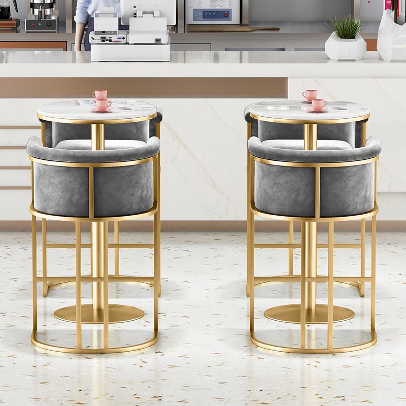 Glam Backrest Counter Stool Iron Household Bar Stool with Velvet Cushion and Pedal Clearhalo 'Bar Furniture' 'Bar Stools' 'bar_stools' 'furn' 'furn_bar_stools' 'furniture_bar_stools' 'Kitchen & Dining Furniture' 'kitchen&dining_furn' 'kitchen' 'kitchen_furn' Furniture' 1200x1200_2270be00-22ad-41c3-baf9-1dc66fe674d3