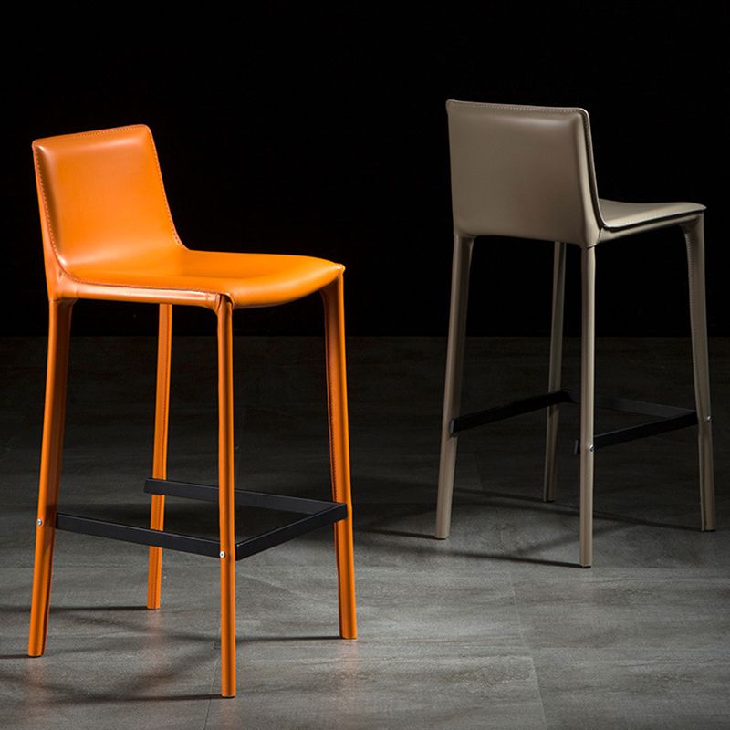 Coffee Shop Low Back Bar Stool Contemporary Leather Square Counter Chair Clearhalo 'Bar Furniture' 'Bar Stools' 'bar_stools' 'furn' 'furn_bar_stools' 'furniture_bar_stools' 'Kitchen & Dining Furniture' 'kitchen&dining_furn' 'kitchen' 'kitchen_furn' Furniture' 1200x1200_2270e329-449f-4b86-8ceb-09d623f90b4a