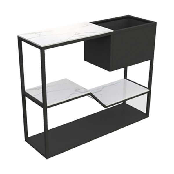 12 inch Wide Modern Accent Table Rectangle Shape Console Table for Hall