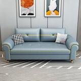 Faux Leather Modern Sofa 31.49"W Pillow Top Arm Sofa for Living Room Clearhalo 'furn' 'furn_sofas' 'Furniture' 'furniture_sofas' 'kitchen' 'kitchen_sofas' 'Living Room Furniture' 'Sofa' 'sofas' 1200x1200_2271e927-18b8-45b9-87ac-d13121242a71