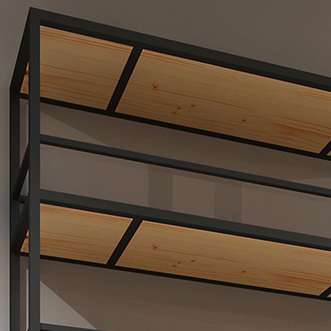 Porte-bouteille à vin industriel en bois Fabriqué le support de bouteille en bois en noir mat