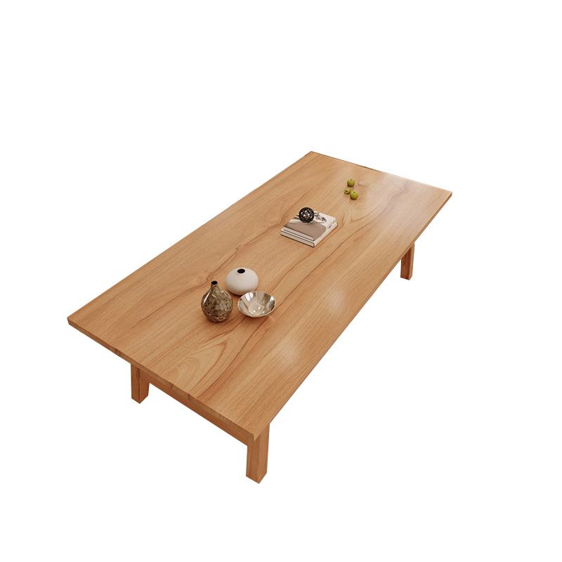 Natural Finish Table with Wooden Base Modern Solid Wood Top Dining Table Clearhalo 'Dining Tables & Seating' 'Dining Tables' 'dining_table' 'furn' 'furn_dining_table' 'Furniture' 'Kitchen & Dining Furniture' 1200x1200_2274aea1-28ff-4762-b72d-38f0655caee2