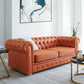 28 " High Modern Faux Leather Rolled Arm Chesterfield Sofa Mid Century Modern Sofa Clearhalo 'furn' 'furn_sofas' 'Furniture' 'furniture_sofas' 'kitchen' 'kitchen_sofas' 'Living Room Furniture' 'Sofa' 'sofas' 1200x1200_2274ddfb-bdcb-427f-a226-431da890980d