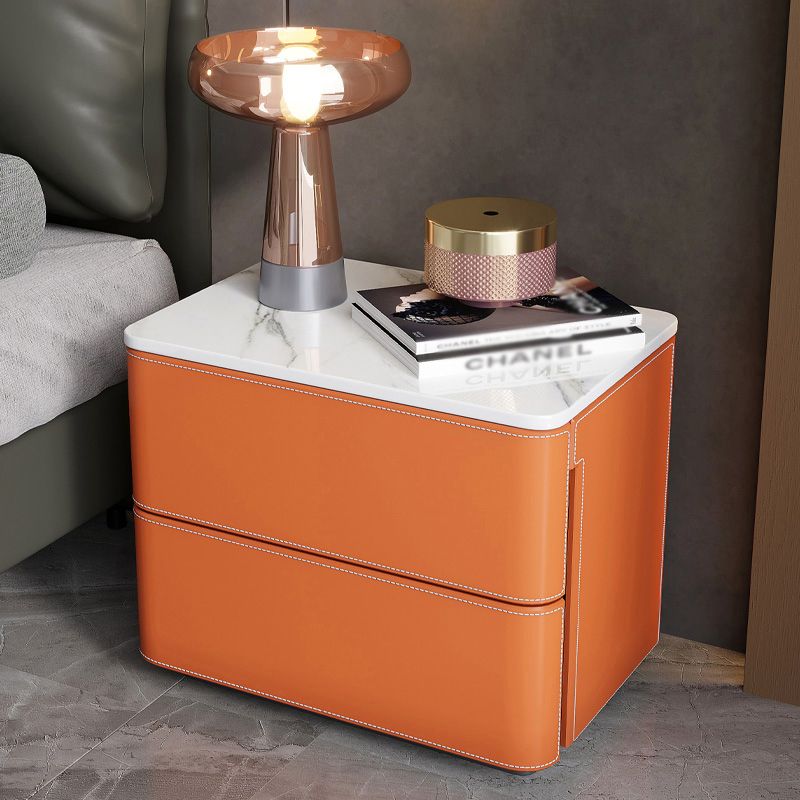 Modern Style Stone Buffet aparador de 19.6 "L Servidor buffet de comedor en naranja