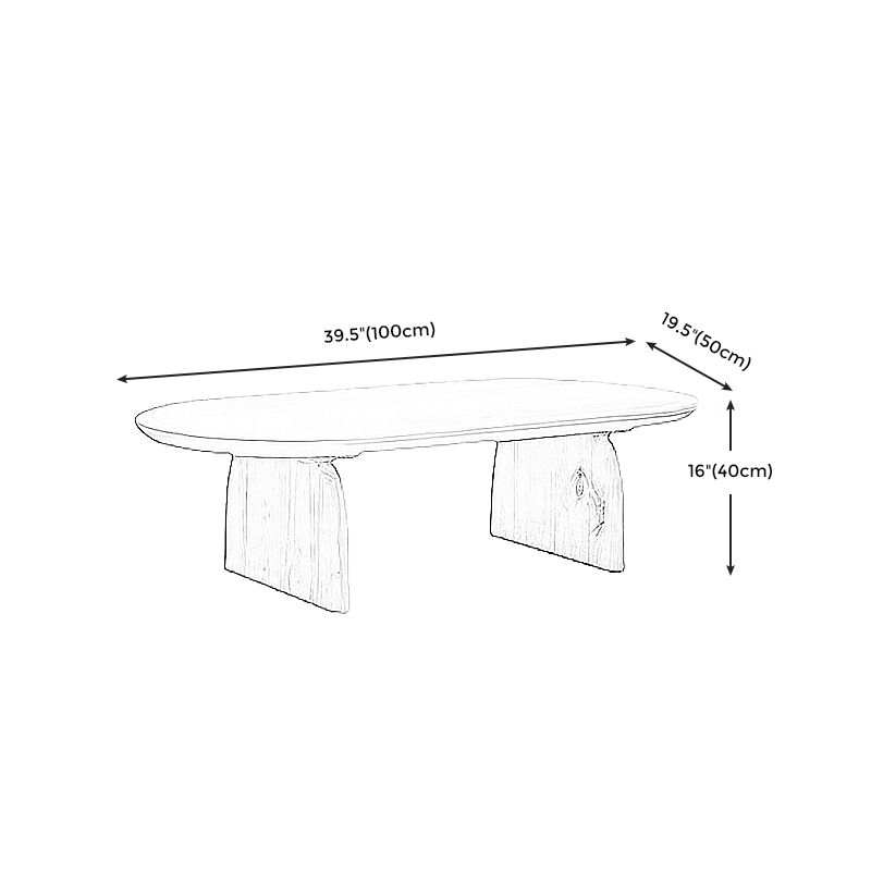 15.7"H Modern Style Sled Base Wooden Solid Color Round Coffee Table Clearhalo 'Coffee & Accent Tables' 'Coffee Tables' 'coffee_tables' 'furn' 'furn_coffee_tables' 'Furniture' 'Living Room Furniture' 1200x1200_22758e55-6de0-43d6-8587-da475fa93098