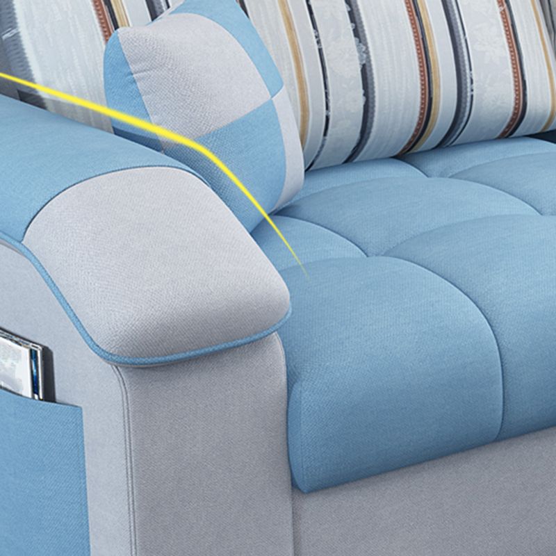 Tufted Removable Cushions Sectional Sofa with Storage for 3 People Clearhalo 'furn' 'furn_sectionals' 'Furniture' 'furniture_sectionals' 'kitchen' 'kitchen_sectionals' 'Living Room Furniture' 'Sectionals' 1200x1200_2275f74b-2c38-49c2-a564-719d242c1cb4