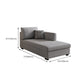 Modern Chaise Lounge Chair Recessed Arms Chaise with Pillows