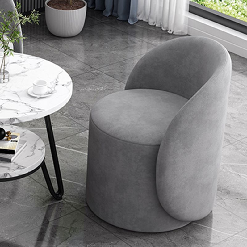 Linen Blend Barrel Accent Chair with Fixed Back, 19.69" W √ó 19.69" L √ó 26.77" H Clearhalo 'Accent Chairs' 'accent_chairs' 'Chairs & Seating' 'furn' 'furn_accent_chairs' 'Furniture' 'Living Room Furniture' 1200x1200_2276f820-d1dd-4497-8db2-0462ee7cebd4