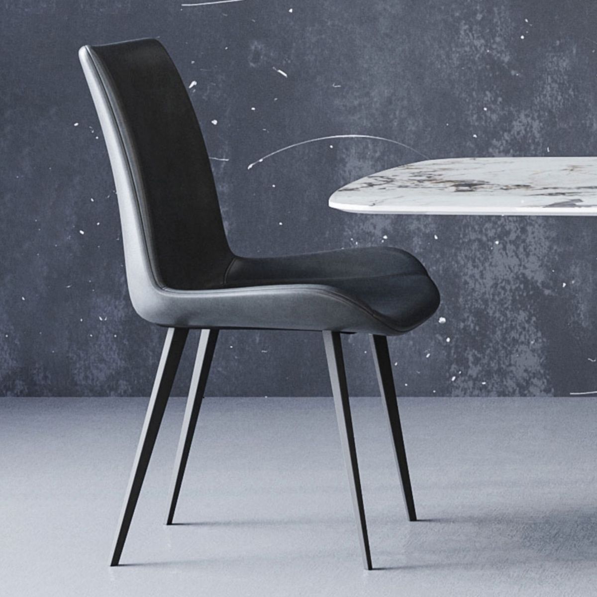 Modern Style Sintered Stone Dining Table with White Table and Black Trestle Base for Home Use Clearhalo 'Dining Room Sets' 'Dining Tables & Seating' 'dining_room_set' 'furn' 'furn_dining_room_set' 'Furniture' 'furniture_dining_room_set' 'Kitchen & Dining Furniture' 'kitchen&dining_furn' 'kitchen' 1200x1200_22786210-ff65-4a19-9e1f-db3e48e41e7e